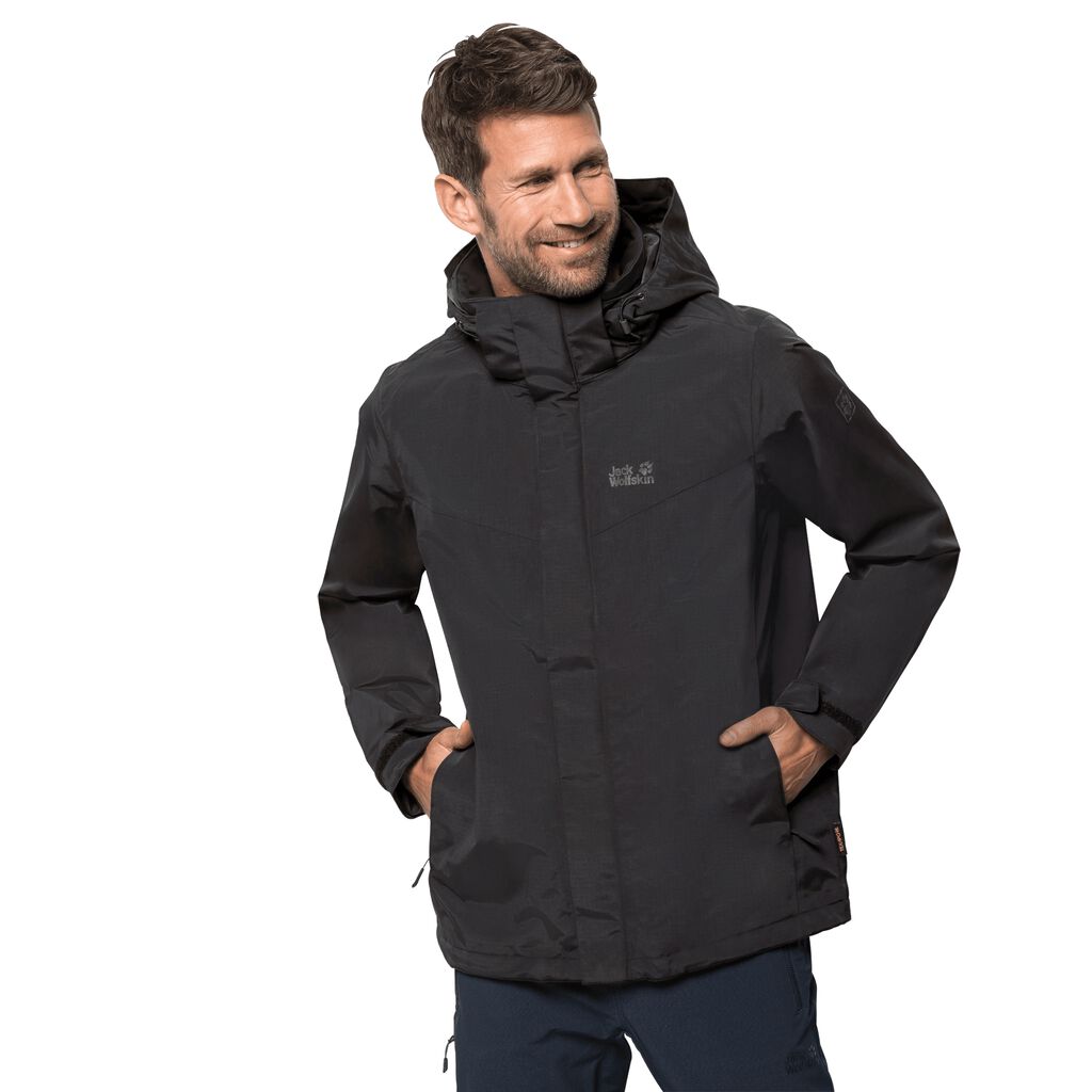 Jack Wolfskin THREE PEAKS Vestes Homme Noir - GEYVIZS-72